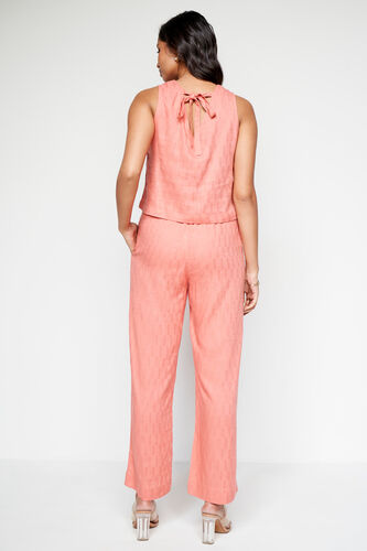Peach Self Design Straight Set, Peach, image 5
